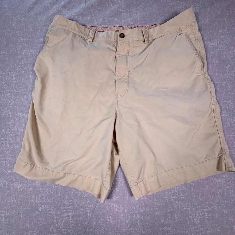 Tommy‎ Bahama Mens Boracay Chino Shorts Khaki Tan Cotton Blend Size 36 *Flaws